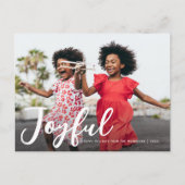 Postale joyeuse carte de voeux de Noël moderne (Devant)