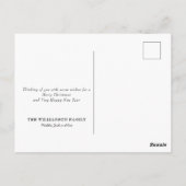 Postale Joyeuse et brillante carte de Noël rustique (Dos)