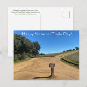 Postale Joyeuse Journée nationale des sentiers ! Carte pos (Devant / Derrière)