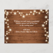 Postale Joyeuse Noël Rustique 3 PHOTO Carte de vacances (Dos)