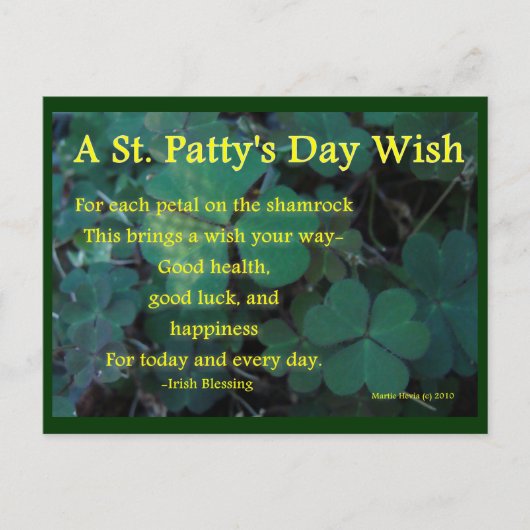 Postale Joyeuse Saint-Patty's Day - Shamrock (1) - Carte p (Devant)