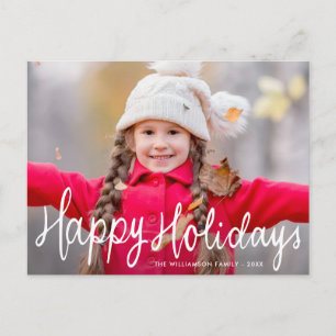 Postale Joyeuses fêtes lettrer carte photo de Noël