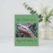 Postale Joyeux 18e anniversaire fils carte de lézard (Debout devant)