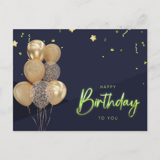 Postale Joyeux anniversaire à vous carte (Devant)