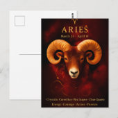 Postale Joyeux Anniversaire Bélier | Carte de Vœux Pierre  (Devant / Derrière)