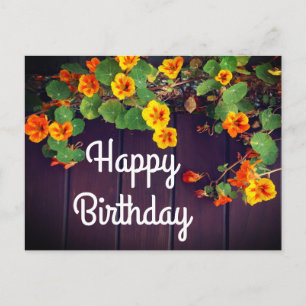 Postale Joyeux Anniversaire Carte de Vœux Capucine