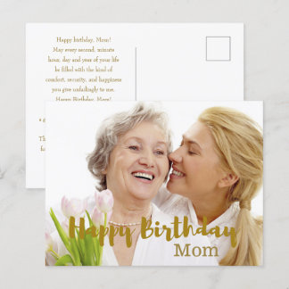 Postale Joyeux anniversaire maman Carte photo