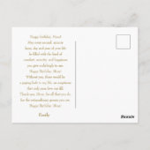 Postale Joyeux anniversaire maman Carte photo (Dos)