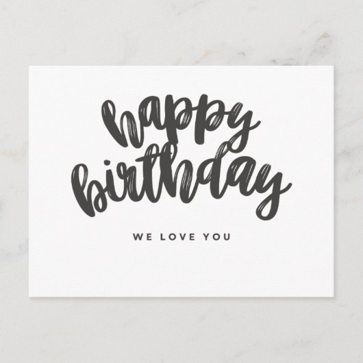 Postale Joyeux anniversaire, nous vous aimons Carte (Devant)
