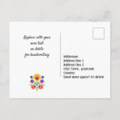 Postale Joyeux anniversaire personnalisable folklore carte (Dos)