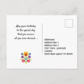 Postale Joyeux anniversaire personnalisable folklore carte (Dos)