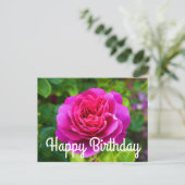 Postale Joyeux Anniversaire Princesse Anne Rose #1 Carte P (Debout devant)