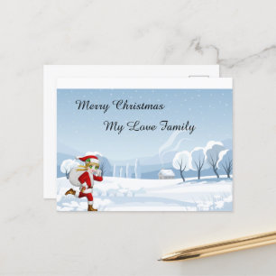 Postale joyeux carte de voeux de noël
