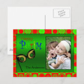 Postale Joyeux Carte photo Purim (Devant / Derrière)