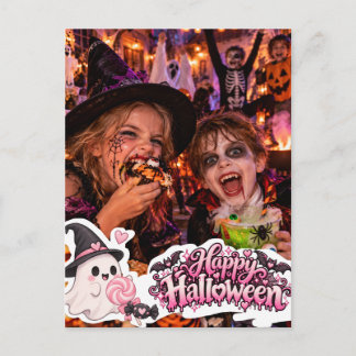 Postale Joyeux Halloween – Douce carte photo de Halloween