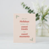 Postale Joyeux Noël Carte de vacances douce (Debout devant)