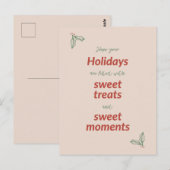 Postale Joyeux Noël Carte de vacances douce (Devant / Derrière)