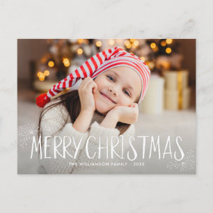 Postale joyeux noël carte photo personnalisée adorable