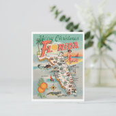 Postale Joyeux Noël de Floride carte vintage (Debout devant)