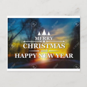 Postale joyeux Noël et joyeuse carte de voeux de nouvel an