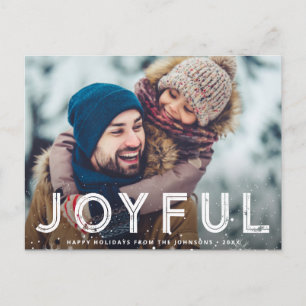 Postale joyeux Noël lettrage urbain carte de vacances