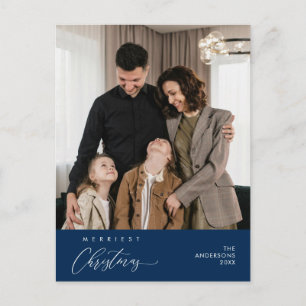 Postale Joyeux Noël Photo de famille Bonheur Carte de vœux