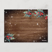 Postale Joyeux Noël Rustic 5 PHOTO Carte de voeux (Dos)