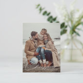 Postale Joyeux script de Noël carte photo de vacances (Debout devant)