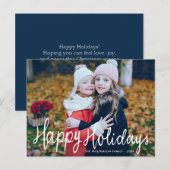 Postale Joyeux script de vacances superposer carte photo d (Devant / Derrière)