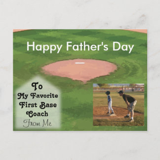 Postale Joyeux thème de baseball de carte Fête des pères