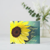 Postale Joyeux Tournesol Jaune Pensée de vous Carte postal (Debout devant)