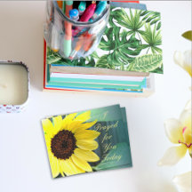 Joyeux Tournesol Jaune Pensée de vous Carte postal