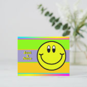 Postale Joyeux visage souriant Emoji juste une note carte (Debout devant)