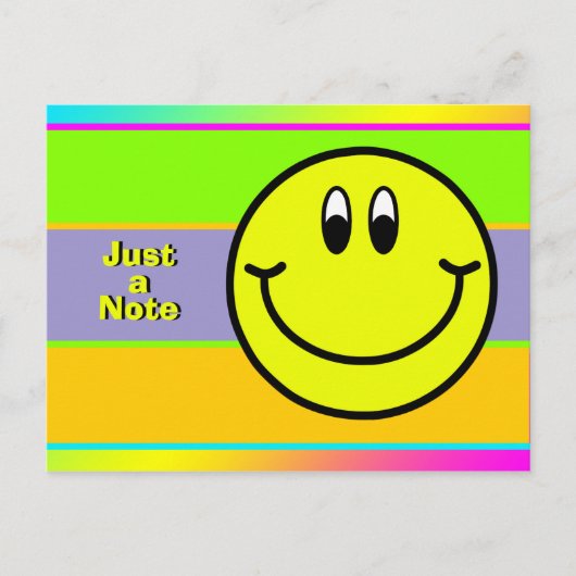 Postale Joyeux visage souriant Emoji juste une note carte (Devant)