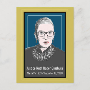 Postale Juge de la Cour suprême Ruth Bader Ginsburg Carte 