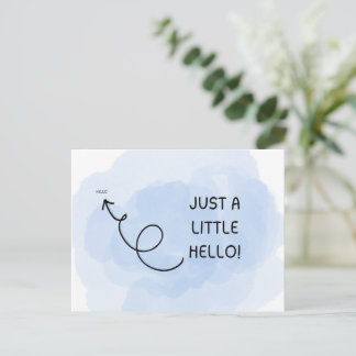 Postale Juste une petite carte de salutation