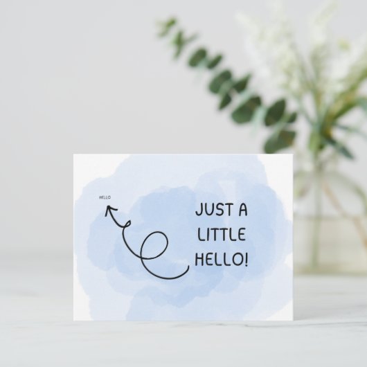 Postale Juste une petite carte de salutation (Debout devant)