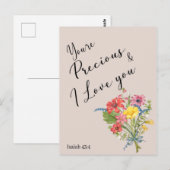 Postale Jw encouragement - Vous êtes précieuse Carte posta (Devant / Derrière)