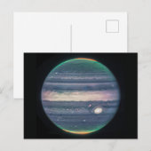 Postale JWST Image de Planet Jupiter dans une carte postal (Devant / Derrière)