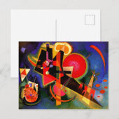 Postale Kandinsky - En Bleu, célèbre carte d'art (Devant / Derrière)