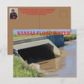 Postale Kansas Flood water CARTE POST (Devant / Derrière)