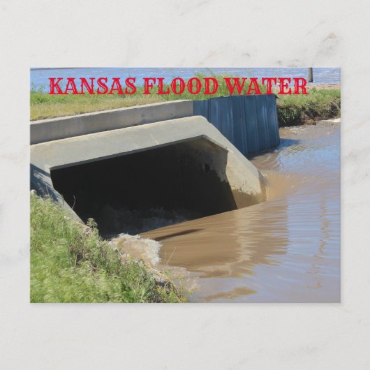 Postale Kansas Flood water CARTE POST (Devant)
