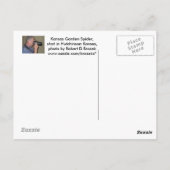 Postale Kansas Garden Spider CARTE POST (Dos)