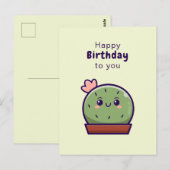 Postale Kawaii Bonne carte d'anniversaire (Devant / Derrière)