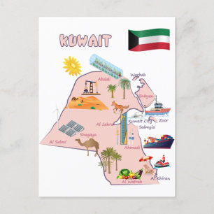 Postale Koweït carte destinations Lieux touristiques