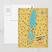 Postale La carte ancienne de la mer Morte (Devant / Derrière)