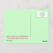 Postale La carte de l'amour (Dos)