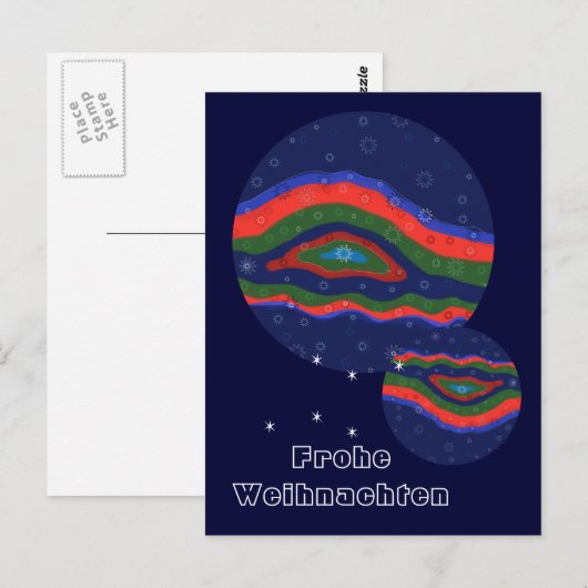 Postale La carte de Noël... (Devant / Derrière)