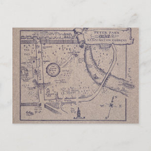 Postale La carte de Peter Pan des jardins de Kensington