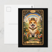 Postale La carte de tarot Corgi (Devant / Derrière)